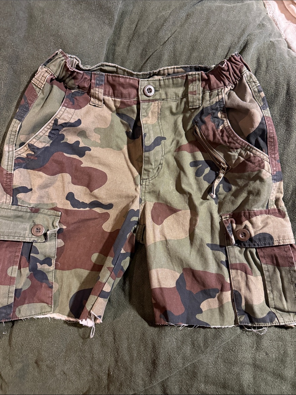 U.S. Army Camouflage Cargo Shorts - Green, Brown, Black